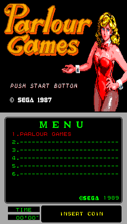 Parlour Games (Mega-Tech, SMS based) Title Screen